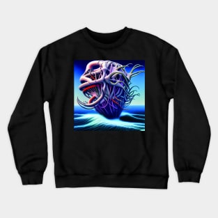 Digital Painting Of Deep Ocean Creature Crewneck Sweatshirt